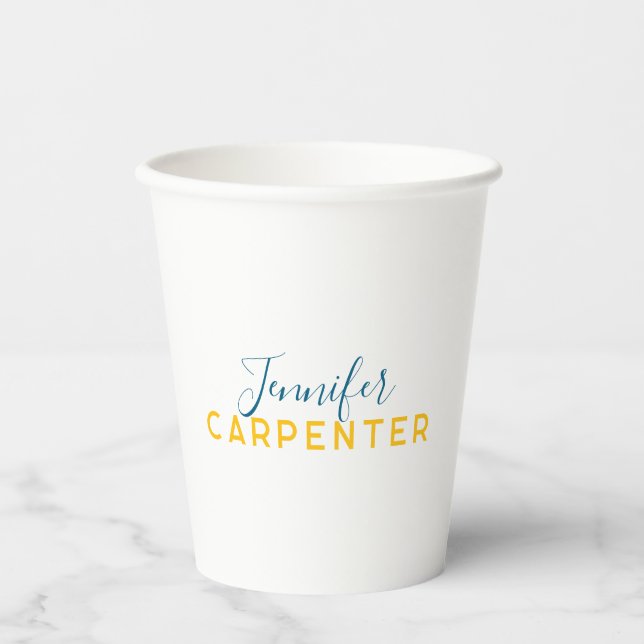 Gobelets En Papier Professional elegant modern minimalist plain (Recto)