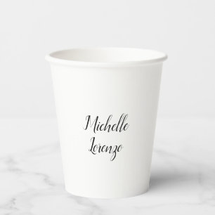 Gobelets En Papier Professionnel Moderne Simple Plaque Votre Nom