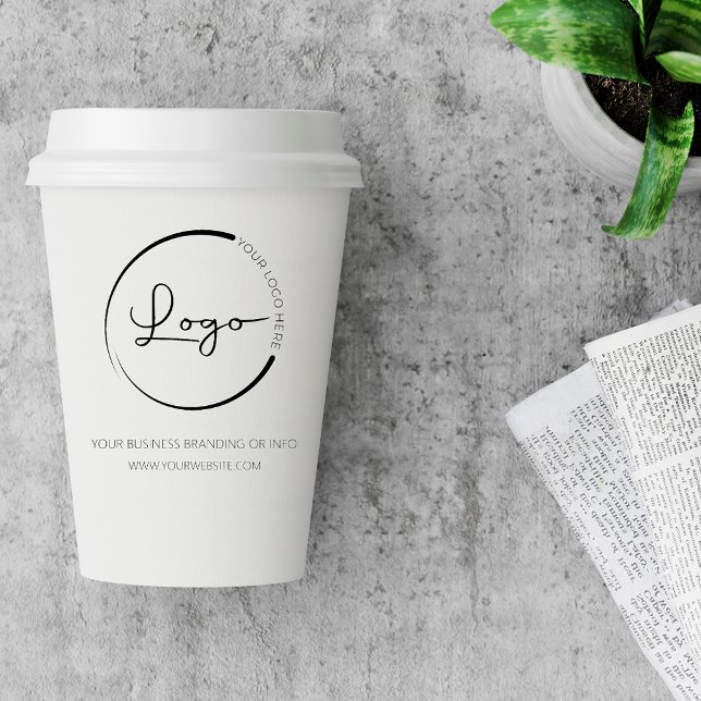 Gobelets En Papier Promotion du logo commercial personnalisé (Créateur téléchargé)