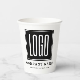 Gobelets En Papier Promotion du logo d'entreprise personnalisé
