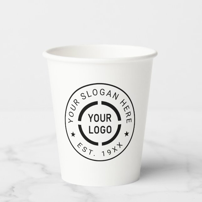Gobelets En Papier Promotion personnalisée avec logo (Recto)