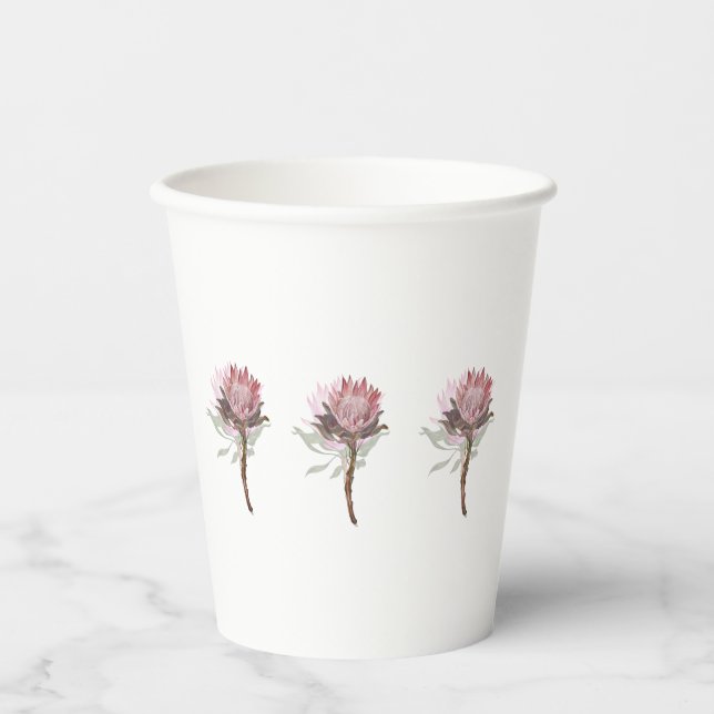 Gobelets En Papier protea flowers (Recto)