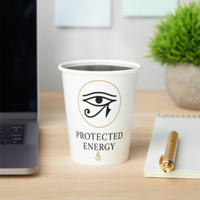 Gobelets En Papier Protected Energy – Minimal Eye of Horus Symbol | (Insitu)