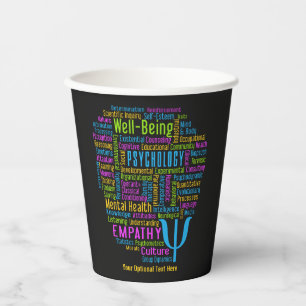 Gobelets En Papier PSYCHOLOGIE Word Cloud texte personnalisé