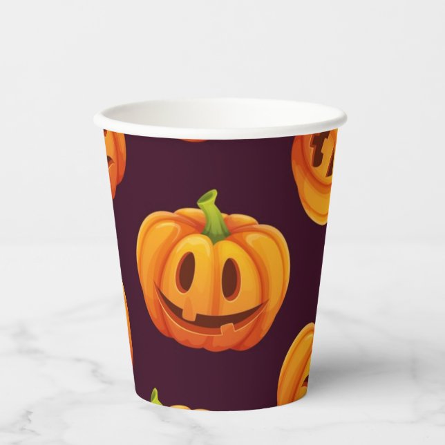 Gobelets En Papier Pumpkin pattern (Recto)