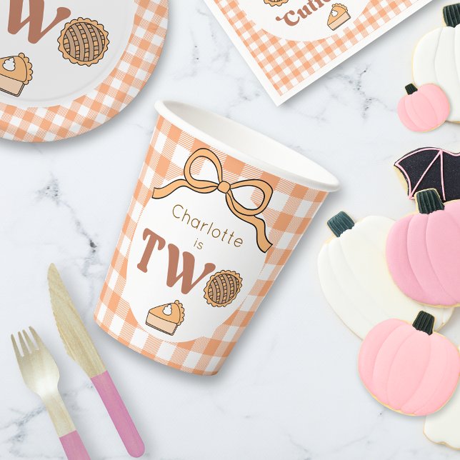 Gobelets En Papier Pumpkin Pie 2nd Birthday (Créateur téléchargé)