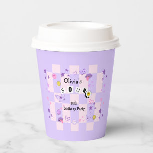 Gobelets En Papier Purple Pop Music Entre Ado Invitation Anniversaire
