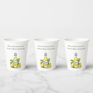 Gobelets En Papier Quand la vie vous donne des citrons, faites de la 