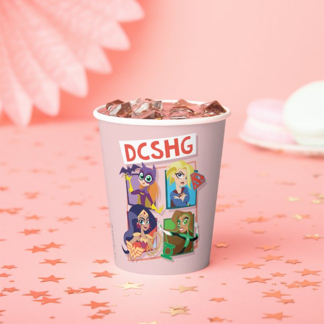 Gobelets En Papier Quartet Filles DC Super Hero (Insitu)
