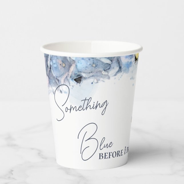 Gobelets En Papier Quelque chose de bleu avant de faire Hydrangea Fêt (Gauche)