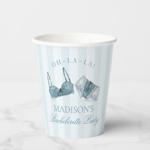 Gobelets En Papier Quelque Chose de Bleu Lingerie Shower Enterrement