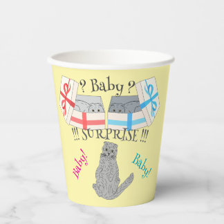 Gobelets En Papier Qui va naître surprise Bébé