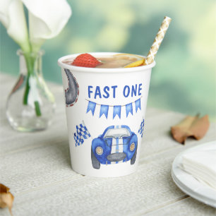 Gobelets En Papier Race Car Première fête d'anniversaire
