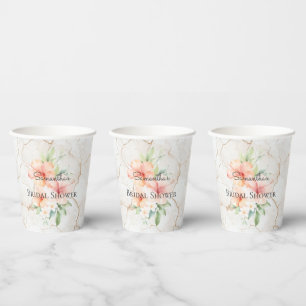 Gobelets En Papier Rafraîchissement d'été Blush Pêche Hibiscus Récept