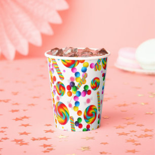 Gobelets En Papier Rainbow Candy Candyland Sweet 16 Anniversaire