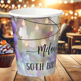 Gobelets En Papier Raisins et lueurs à cordes fête d'anniversaire