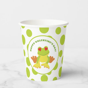 Gobelets En Papier Red Eyed Tree Frog Hoppy Valentine's Day