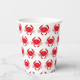 Gobelets En Papier Red Maryland Hard Shell Crab Beach Ocean Seafood
