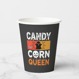 Gobelets En Papier Reine de bonbons de Halloween SVG Design
