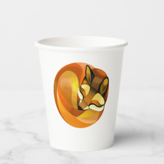 Gobelets En Papier Renard endormi