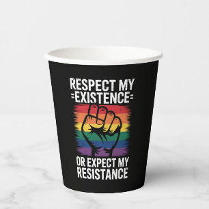 Gobelets En Papier Respectez Mon Existence Ou Attendez Ma Résistance