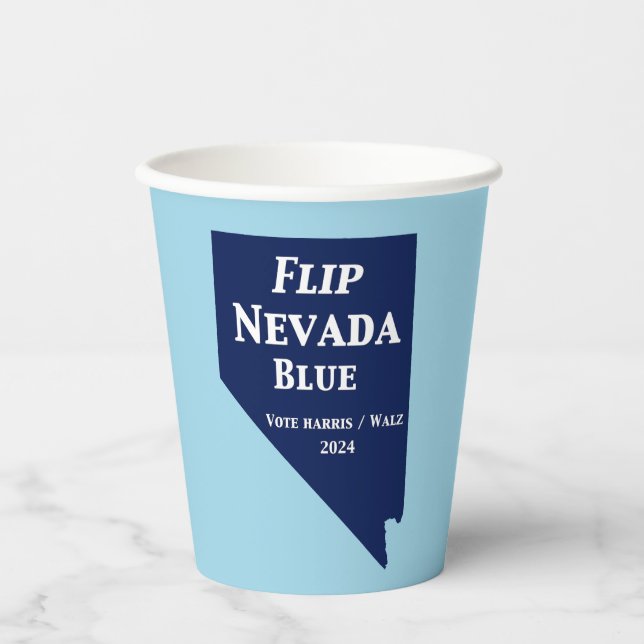 Gobelets En Papier Retourner Nevada Blue en 2024 (Recto)