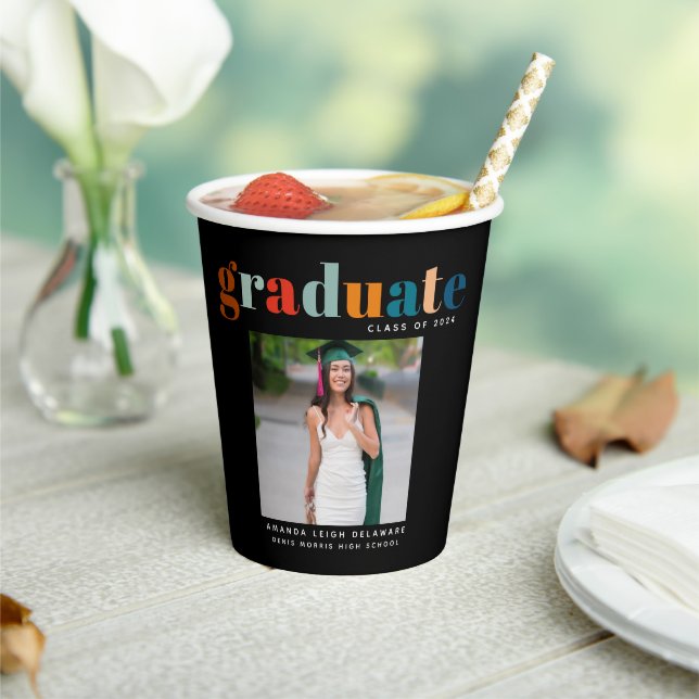 Gobelets En Papier Retro 2024 Grad Photo (Insitu)