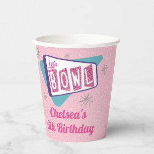 Gobelets En Papier Retro Bowling Anniversaire 50's Tenpin Paper Cup