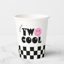 Gobelets En Papier Retro Smile Face Deux Cool fête d'anniversaire