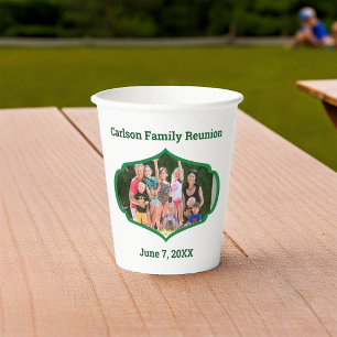 Gobelets En Papier Réunion en famille avec photo