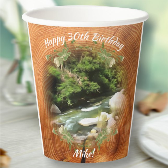 Gobelets En Papier Rivière Birthday 0365 (Créateur téléchargé)