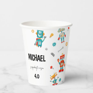 Gobelets En Papier Robots mignons