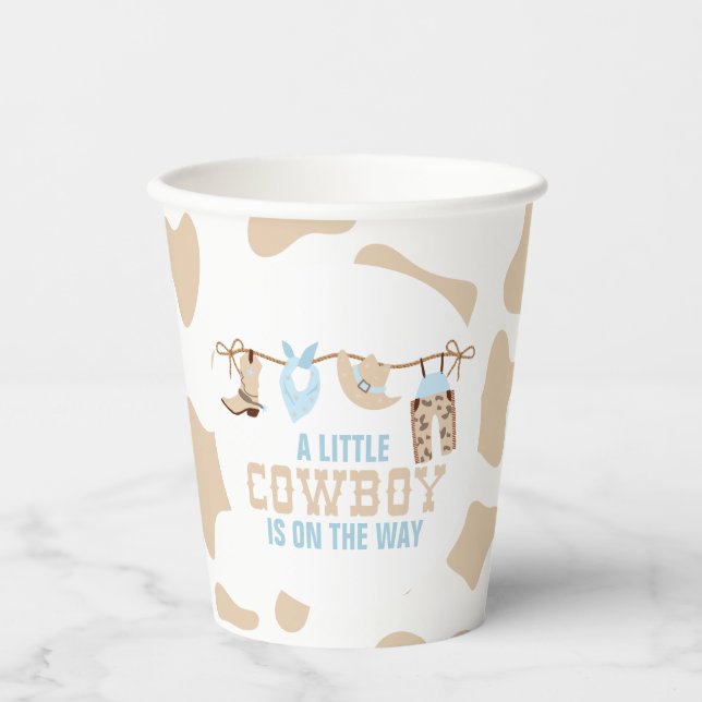 Gobelets En Papier Rodeo Western Cowboy Baby shower (Recto)