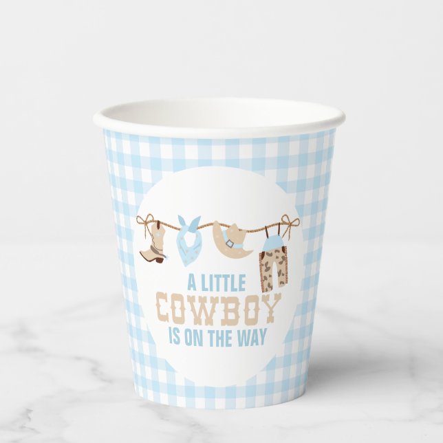 Gobelets En Papier Rodeo Western Cowboy Baby shower (Recto)