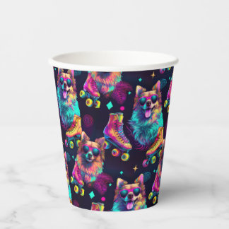 Gobelets En Papier Roller Skate Disco Chien