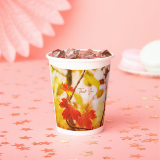 Gobelets En Papier Romantic Leaves Boho – Botanical Fantasy Thanks