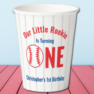 Gobelets En Papier Rookie Baseball 1er anniversaire