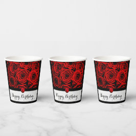 Gobelets En Papier Roses rouges