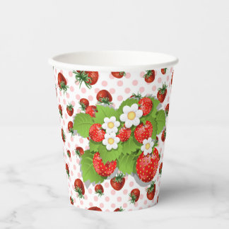 Gobelets En Papier Rouge Fraise