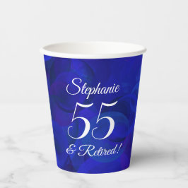 Gobelets En Papier Royal Blue 55 et Retraite Party