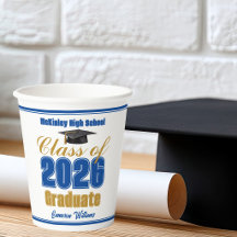 Royal Blue Gold Class of 2026 Graduation Party