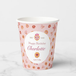 Gobelets En Papier Royal Tea Party Motif rose Anniversaire