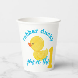 Gobelets En Papier Rubber Ducky Vous êtes le premier anniversaire