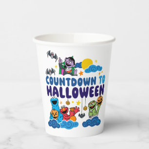 Gobelets En Papier Rue Sésame Compte à rebours pour Halloween