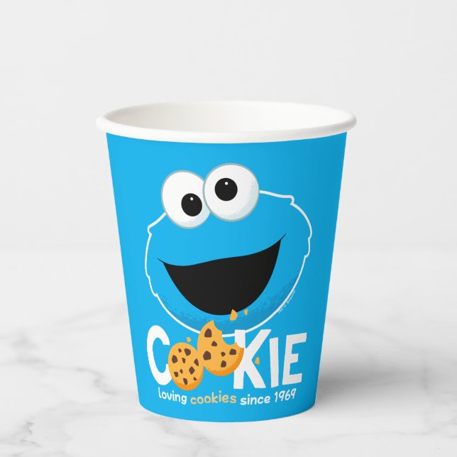 Gobelets En Papier Rue Sésame | Cookie Monster Lookies (Recto)