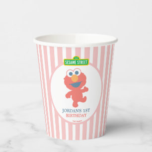 Gobelets En Papier Rue Sésame   Elmo - Premier anniversaire 