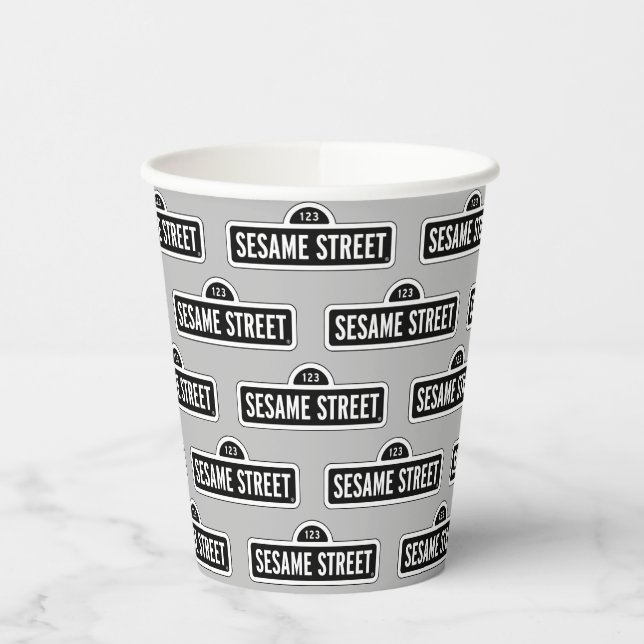 Gobelets En Papier Rue Sésame | Logo B&W (Gauche)