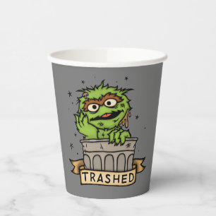 Gobelets En Papier Rue Sésame Oscar the Grouch Trashed