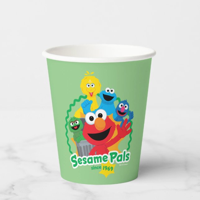 Gobelets En Papier Rue Sésame | Sesame Pals depuis 1969 (Recto)
