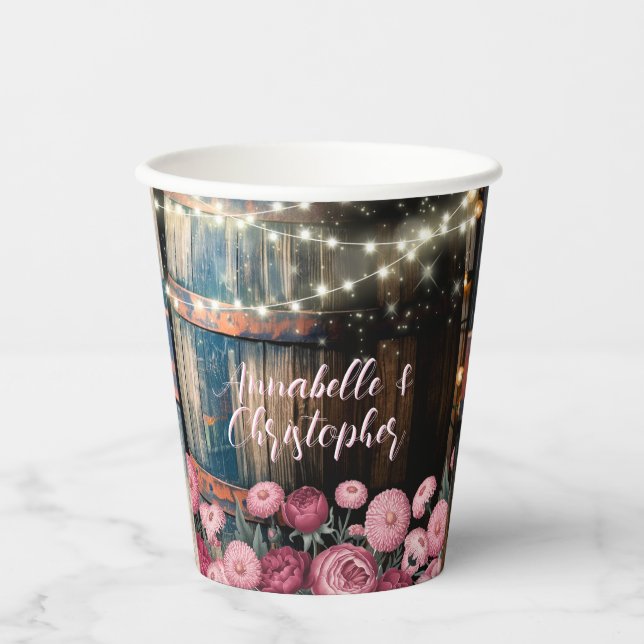 Gobelets En Papier Russe Whiskey Whiskey Barrel Mariage (Recto)